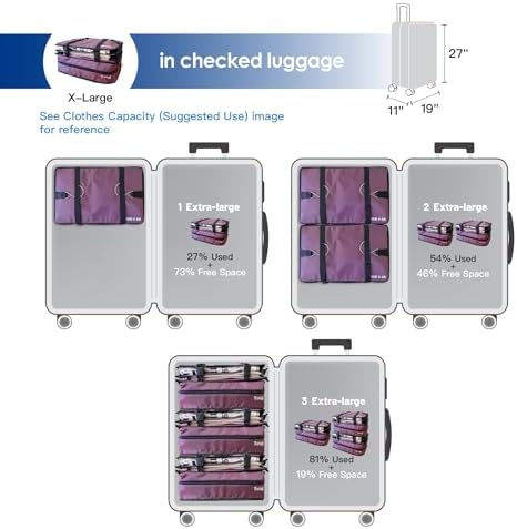 Grand Fusion Stow-N-Go Hanging Travel Shelves, Packing Organizer for Luggage. Carry on Closet for Suitcase. Expandable Packing Cube. Travel Essentials. (Burgundy, XL = (L) 17.7" x (W) 11.8") - Image 3