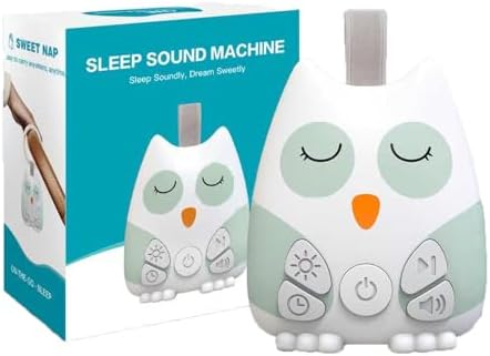 PandaEar Portable White Noise Machine for Baby, 15 Soothing Sound, Night Light, Sleep Sound Timer and Powered by USB for Baby Kids (Owl) by PandaEar