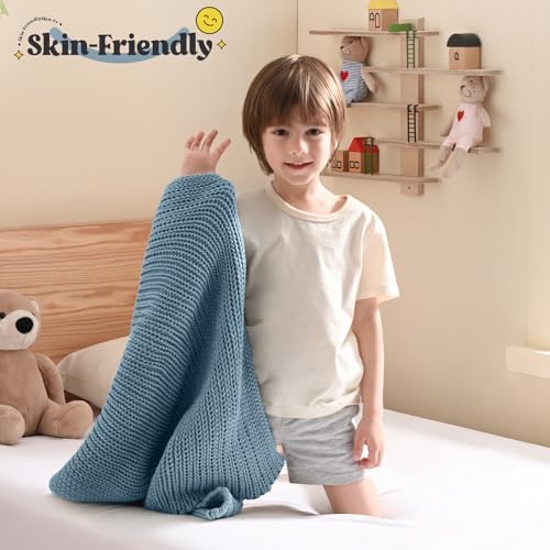 Guohaoi Knitted Weighted Blanket for Adults, 20"x30" 2lbs Full/Queen Size - Image 2