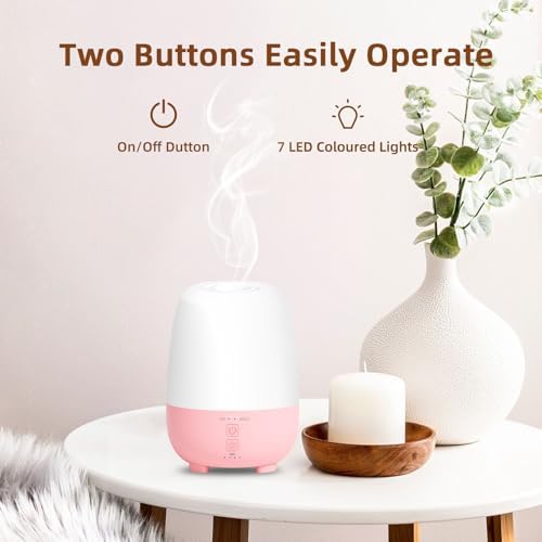 SEEDSEEL Cordless Essential Oil Diffuser 150ML, Rechargeable Battery, 7H Runtime, 7 LED Lights, Mini Portable Aromatherapy Diffuser for Home, Office, Bathroom, Travel - Image 6