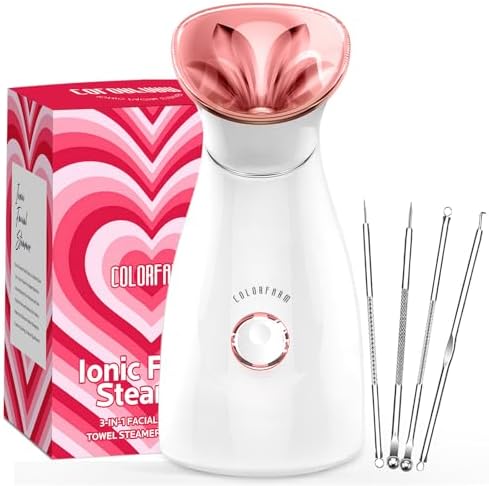 Colorfarm Facial Steamer with Nano Ionic Steam for Deep Cleaning Home Spa by Colorfarm