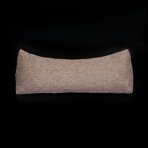 Buckwheat Neck Support Pillow Cervical Neck Cylinder Bolster Pillow,Buckwheat Hulls Adjustable Roll Pillow,Neck Pain Relief for Back and Side Sleepers Round Pillows for Lunch Break Brown, 6*15 inch by GLORYSEASON