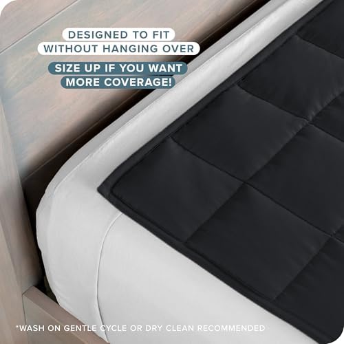Bare Home Cotton Weighted Blanket (Black, 80"x87" 30lbs) - Image 3