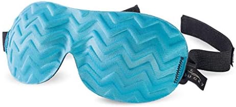 Bucky Ultralight Travel & Sleep Chevron Eye Mask, Blue Jade, One Size by Bucky