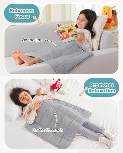 Topblan Weighted Lap Blanket 2 lbs, 19 x 21 Small Size for Summer - Image 3