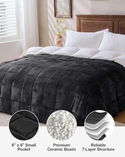 Ultra Soft Sherpa Weighted Blanket for Adults, 80"x87" 15lbs Heavy Blankets - Image 5