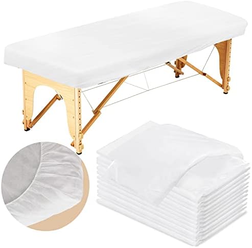 25PCS 84x35inch Disposable Fitted Massage Table Sheets with Elastic, Soft by Noverlife