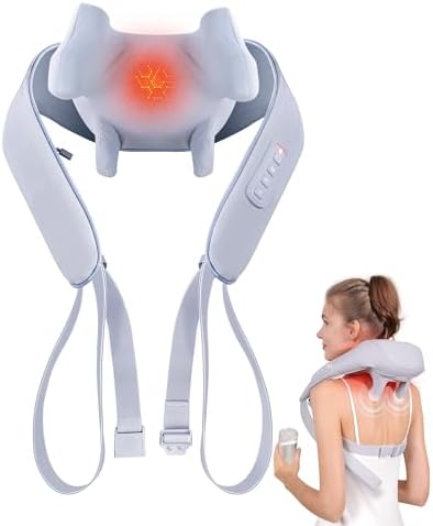 MASGRE Shiatsu Neck and Shoulder Massager, Cordless Back Massager with Heat by MASGRE