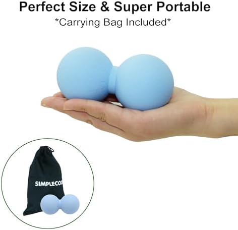 Hard Peanut Massage Ball, Double Lacrosse Massage Ball. Deep Tissue Massage Roller Mobility Ball for Physical Therapy Myofascial Release Muscle Relaxer Acupoint Massage (Blue) - Image 3