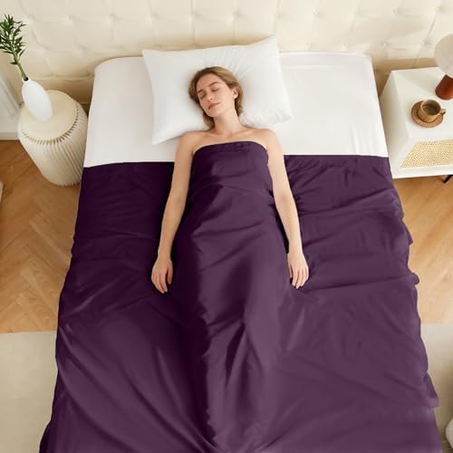 Bulk Full Flat Sheets Only, 6 Pack Quick Sort Top Bed Sheet, Color-Coded Label Threads, Wrinkle-Free Shrinkage Durable Microfiber Hotel Motel Airb&bs Essentials for Hosts (81"x96",Dark Purple) - Image 7