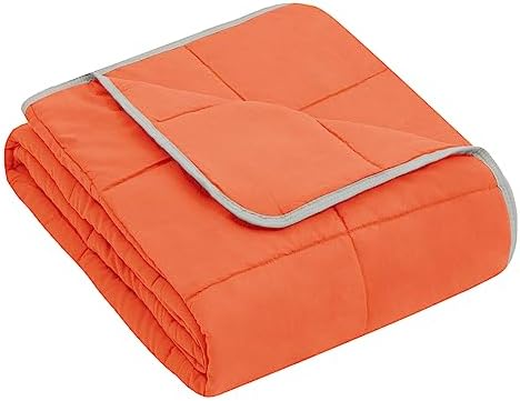 yescool Weighted Blanket (10 lbs, 41" x 60", Orange) Cooling Heavy Blanket, Perfect for 90-110 lbs, Breathable Throw Blanket Gifts with Premium Glass Bead, Machine Washable - Image 2