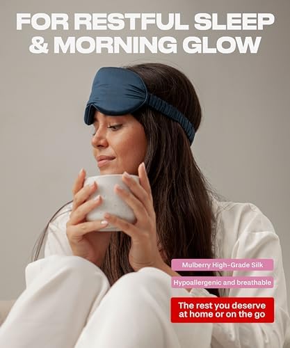 SUNDAYSILKS™ 3D Contoured Silk Sleep Mask | Padded Silk Eye Mask with Eye Cups for Lash Extensions | Blackout, Organic for Women & Men, Perfect for Travel, Slip-Free Deep Sleeping, Antifaz para Dormir - Image 6