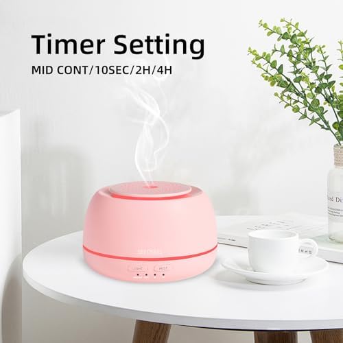 SEEDSEEL 300ML Aromatherapy Essential Oil Home Diffuser with 7 Color LED Light, Remote, 4 Timers, Auto-Off for Office, Bedroom, Yoga - Image 5