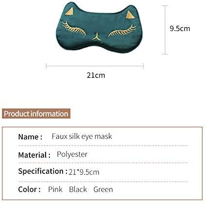 PERFECTSIGHT Sleep Eye Masks Silk Sleep Eye Cover Lightweight Adjustable Eyeshade Mask Satin Night Eyeshade Cover for Women Men Sleep Travel Nap (Cat-Yellow) - Image 6