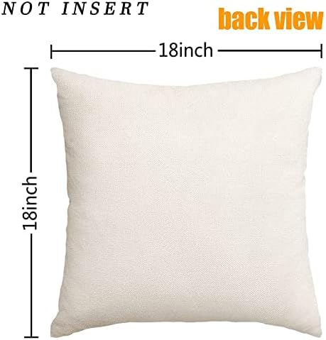 RABUSOFA 18x18 Outdoor Birds Pillow Decorative Throw Pillows,Small Throw Pillows for Couch,Hand-Painted Pillowcases Spring Summer Decorations Cushion Covers Cotton Linen for Sofa Teal Blue - Image 6
