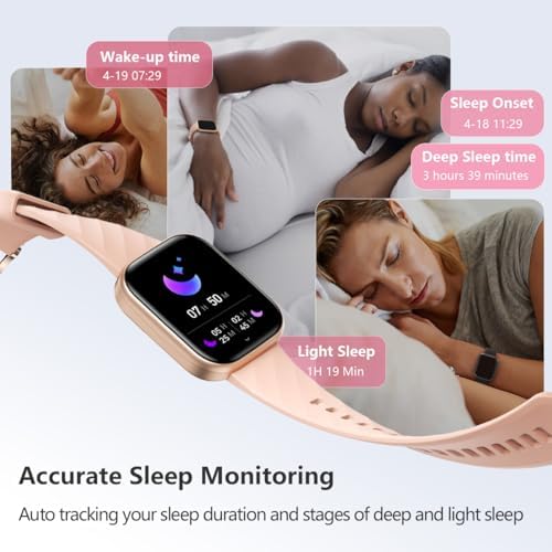 FITVII Health & Fitness Tracker (Answer/Make Calls), Smart Watch with 24/7 Heart Rate and Blood Pressure, Sleep Tracking, Blood Oxygen Monitor, 120+ Sport Mode Activity Tracker for Women Men - Image 5