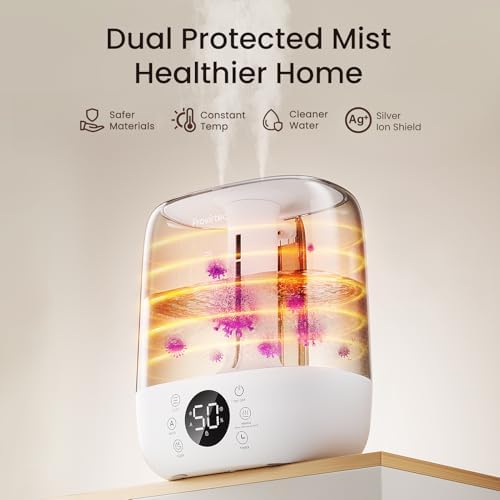 Provirtec 6L Self-Cleaning Humidifier for Large Room, Warm & Cool Mist - Image 2