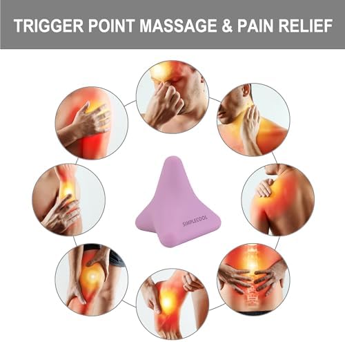 Manual Trigger Point Massage Tool Small Massager Ball 3″×2.6″ Purple - Image 3