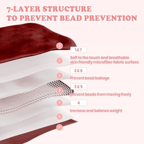 Weighted Blanket - 2 lbs Burgundy Minky Heavy Blanket, 19"x21", Small Size Breathable Lap Blanket - Image 2