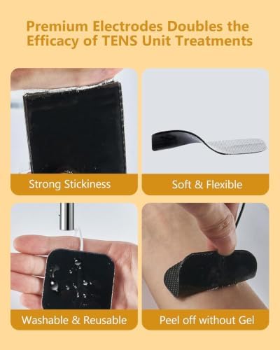 TENS Unit Replacement Pads, 48 Pcs 2"x2" Snap Adhesive Electrodes Pads, Reusable Tens Pads for EMS Muscle Stimulator, Using 3.5mm Snap Connector - Image 6