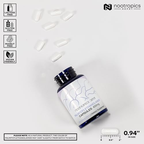 Nootropics Depot Palmitoylethanolamide (Pea) 400mg Capsules | Micronized Pea | Joint, Nerve, & Cellular Support | Daily Comfort | High Purity | Supplement for Women and Men | 180ct - Image 3