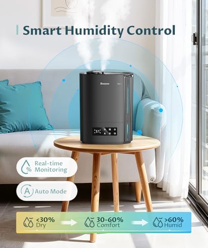 BREEZOME 6L Humidifier for Bedroom Large Room Smart Humidistat Control - Image 3