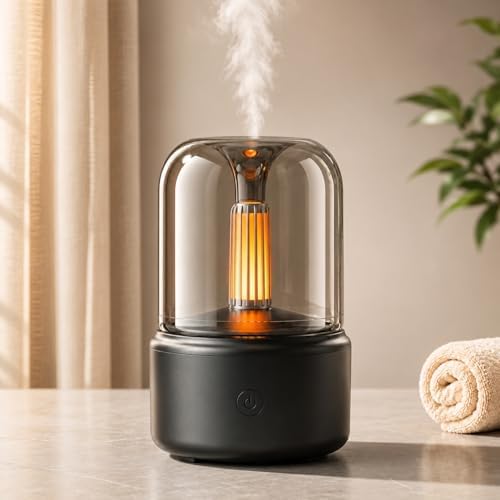 LONCIN Essential Oil Diffuser, 120ml Aromatherapy Diffuser with Auto Shut-Off Function, Ultrasonic Diffusers for Essential Oils, Cool Mist Humidifier with Warm Lights, for Home & Office by Unknown