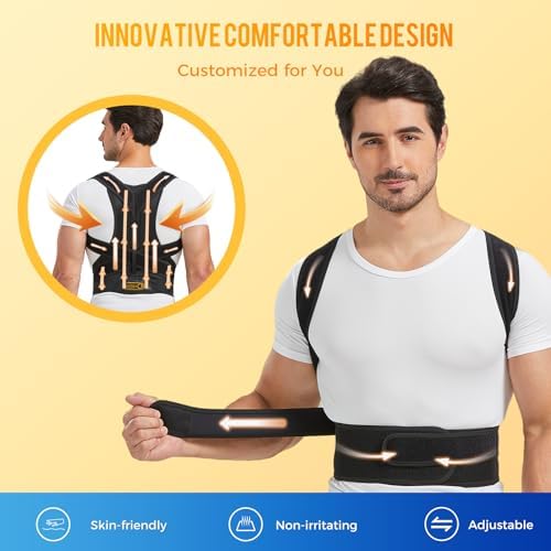 Back Brace and Posture Corrector for Men and Women Adjustable Back Straightener Posture Corrector, Scoliosis and Hunchback Correction, Spine Corrector, Support for Upper Lower Back Pain Relief - Image 5