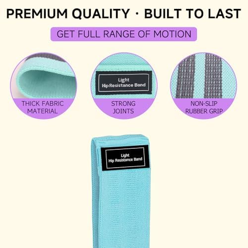 Resistance Bands, Fabric Workout Bands for Women & Men, Cloth Booty Resistance Loop Bands, Thick Squat Bands for Home Fitness, Gym, Yoga, Pilates for Butt Legs Thigh Hip Glute - Image 6