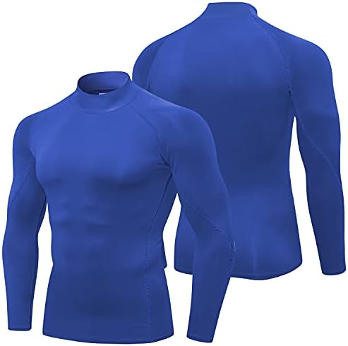 SPVISE Men's Compression Shirts Long Sleeve Mock Turtleneck Workout Tops - Image 2