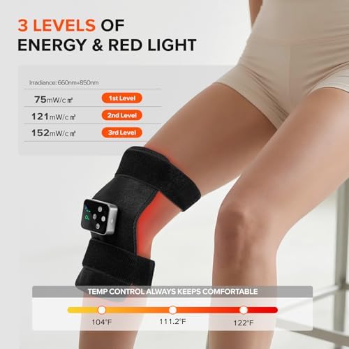 Cordless Red Light Therapy Belt, 3000mAh Battery Rechargeable Magnetic LED Screen Controller, Portable & Cordless, 12.4" * 5.7" Cordless Infrared Red Light Therapy for Body Back Knee Leg - Image 6