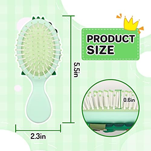 Toddler Hair Brush for Baby, Dinosaur Air Cushion Brush - Green - Image 2