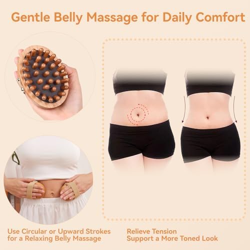 2PCS Meridian Massage Brush,Gua Sha Tool,Body Massage Brush,Wood Therapy Massage Tools, Meridian Brush for Belly,Body Sculpting Tools,Guasha Brush, Wooden Massage Tools,按摩梳, 经络刷 - Image 6
