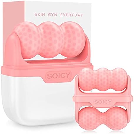 Deashun 2 in 1 Ice Roller for Face Eye, Face Massager Roller for Eye Puffiness, Reduces Wrinkles, Relief Migraine and Minor Injury, Cold Facial Skin Care Tools Ice Roller (Pink) by Unknown