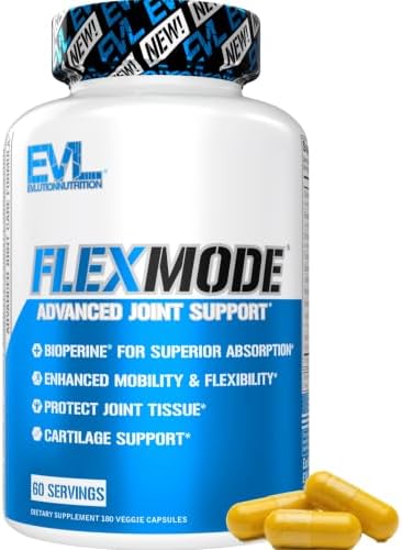 EVL FlexMode Joint Support with Glucosamine & Chondroitin - 60 Servings by Evlution