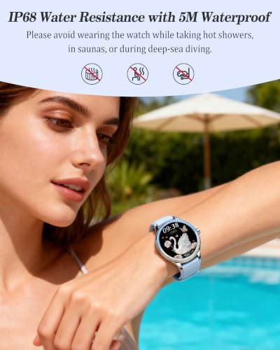 Smart Watch for Women, Ladies & Men, 1.27'' Fitness Watch [41mm case] with Call Receive/Dial, Heart Rate/Stress/Sleep Monitor, AI Voice, IP68 Waterproof Smartwatch with Calculator, Calendar, Games - Image 6