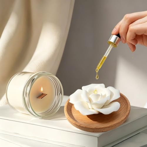Flower Rose Wooden Pallet A Ceramic Essential Oil Mini Diffuser - Image 3