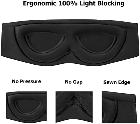 ALASKA BEAR Sleep Mask for Men and Women, Machine Washable Eye Mask for Sleeping Side/Back/Stomach 100% Blackout, Headband Design (I Love Sleep) - Image 3