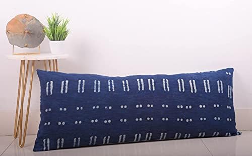 Trade Star 100% Cotton Lumbar Pillow Cover Decorative Cushion Case Large Spring Pillow Case Bedding Decor Indian Home Decoration Cushion Cover for Farmhouse Decor (Indigo Blossom 14X36 INCHES) - Image 3