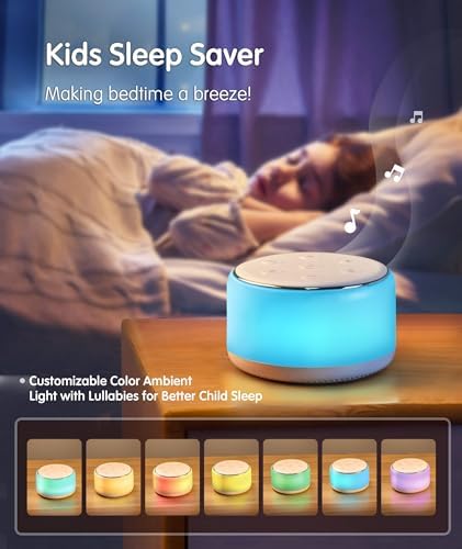 FamiSym Rechargeable White Noise Sound Machine Baby with Night Light - Image 4