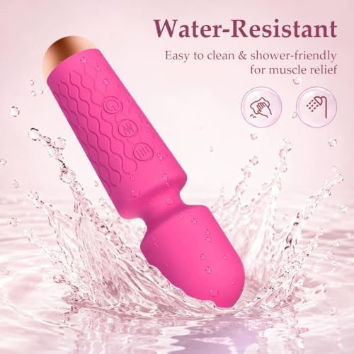 Upgraded Cordless Rechargeable Mini Handheld Massager, 20 Modes 8 Speeds, Premium Silicone, Rose Color, On-the-Go Stress Away & Full Body Muscle Relaxation - Image 5