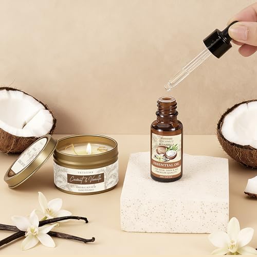 Gifts for Women Birthday Gift Baskets Vanilla Coconut Relaxing Home Spa Set - Image 5