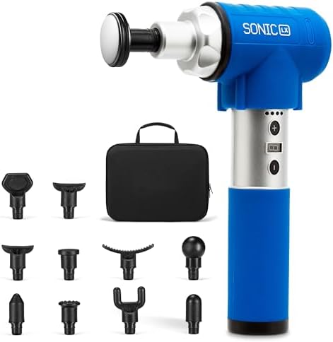 LifePro Sonic LX Percussion Massage Gun Deep Tissue with Heat & 10 Heads by Unknown