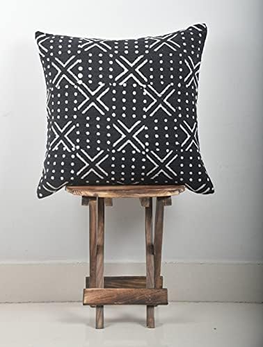 Trade Star Decorative Boho Accent Pillow Covers 100% Cotton Handmade Farmhouse Throw Pillowcase Black Cushion Cover for Chair, Car Décor - Image 3