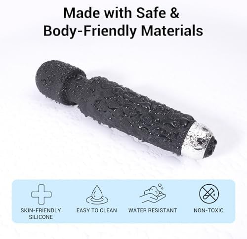 Power Wand Massager, Wireless Waterproof USB Rechargeable Massage with 8 Powerful Speeds 20 Modes Vibration,Mini Frequency for Muscle Aches & Sports Recovery - Image 4