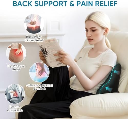 Lumbar Support Pillow for Recliner and Couch, Ergonomic Back Support Pillow - Image 3