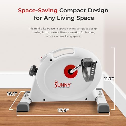 Sunny Health & Fitness Smart Mini Cycle, Under Desk Pedal Arm/Leg Exerciser - Image 3