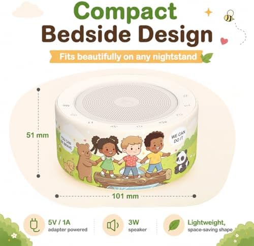 Kipcush White Noise Machine for Baby & Adults, Sleep Sound Machine with 30 Soothing Sounds, 8-Color Night Light, Memory Function, White Noise for Sleeping, Nursery, Office, Travel, Relaxation - Image 6