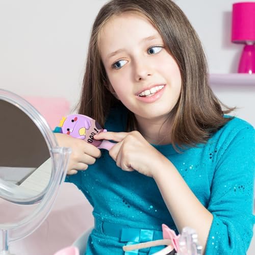 Toddler Detangler Brush - Mini Massage Brush for Kids with Air Cushion - For Thin Hair of Boys and Girls - Purple - Image 5