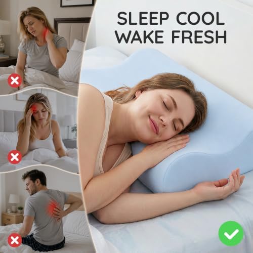 AM AEROMAX Queen Contour Memory Foam Pillow for Neck Pain Relief - Image 2